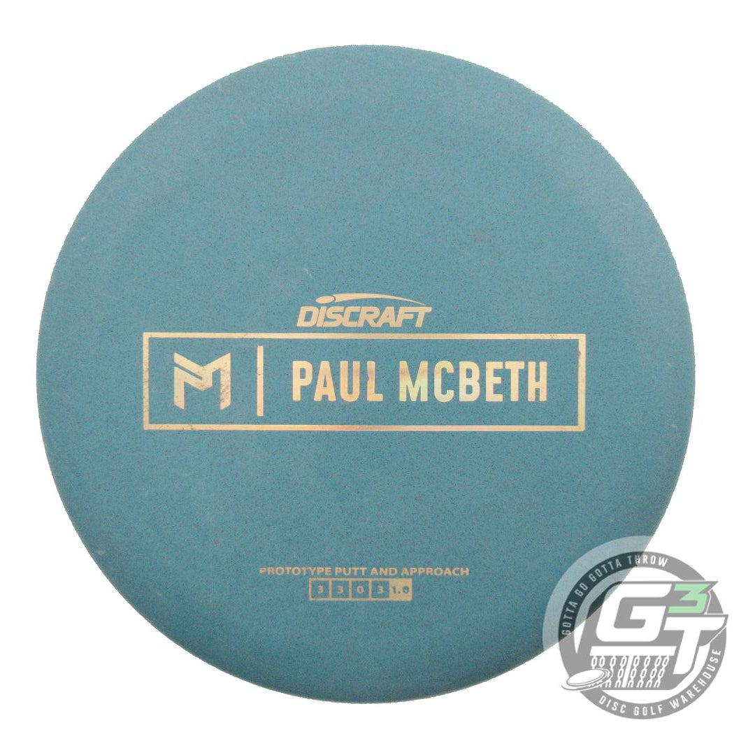 USED Discraft PROTO Rubber Blend Kratos 175g Blue Gold Holo Putter Golf Disc