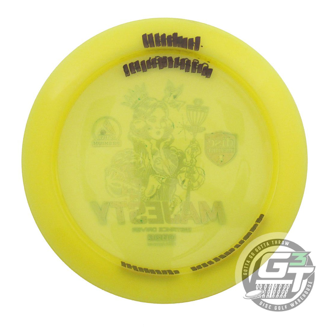 USED DiscMania Active Premium Majesty 176g Yellow Teal Foil Driver Golf Disc