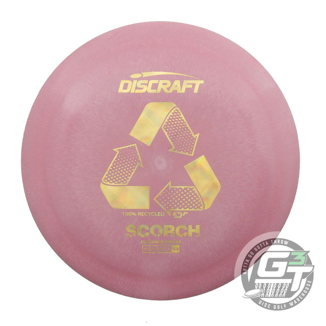 USED Discraft Recycled ESP Scorch 171g Pink Gold Pixel Foil Distance Driver Disc
