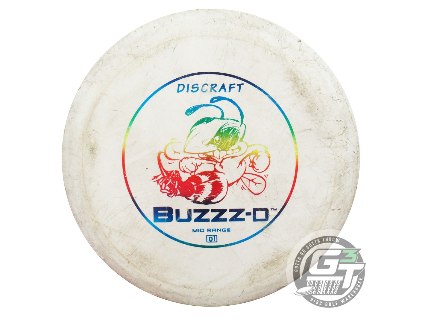 USED Discraft Pro D Buzzz 174g White Rainbow Foil PFN Midrange Golf Disc