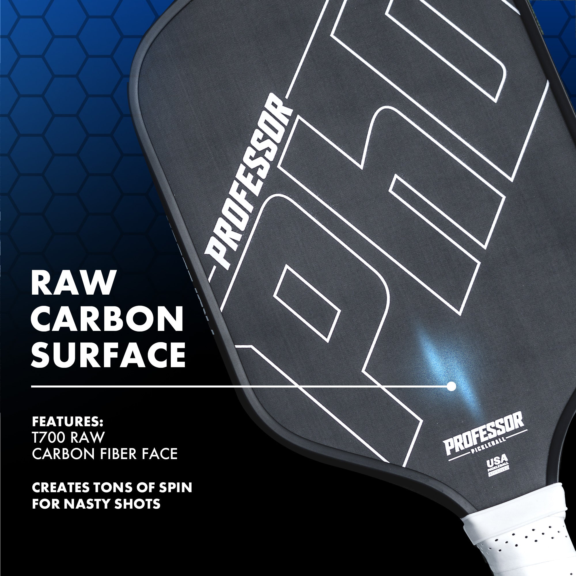 Black PhD 16MM Raw Carbon Super Spin Paddle