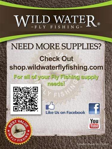 Wild Water Fly Fishing 7 1/2' Tapered Monofilament Leader 4X, 6 Pack