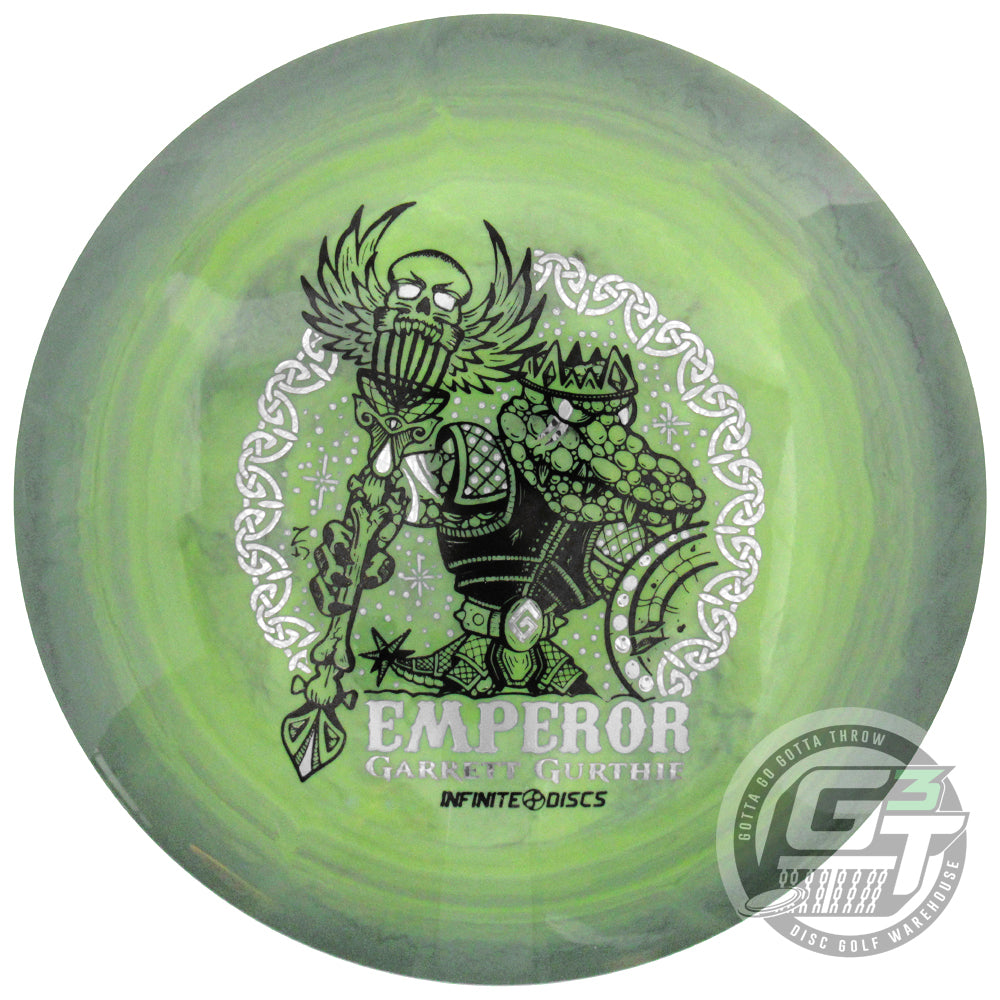 Infinite Discs Limited Edition 2022 Signature Garrett Gurthie Swirly S-Blend Emperor Distance Driver Golf Disc