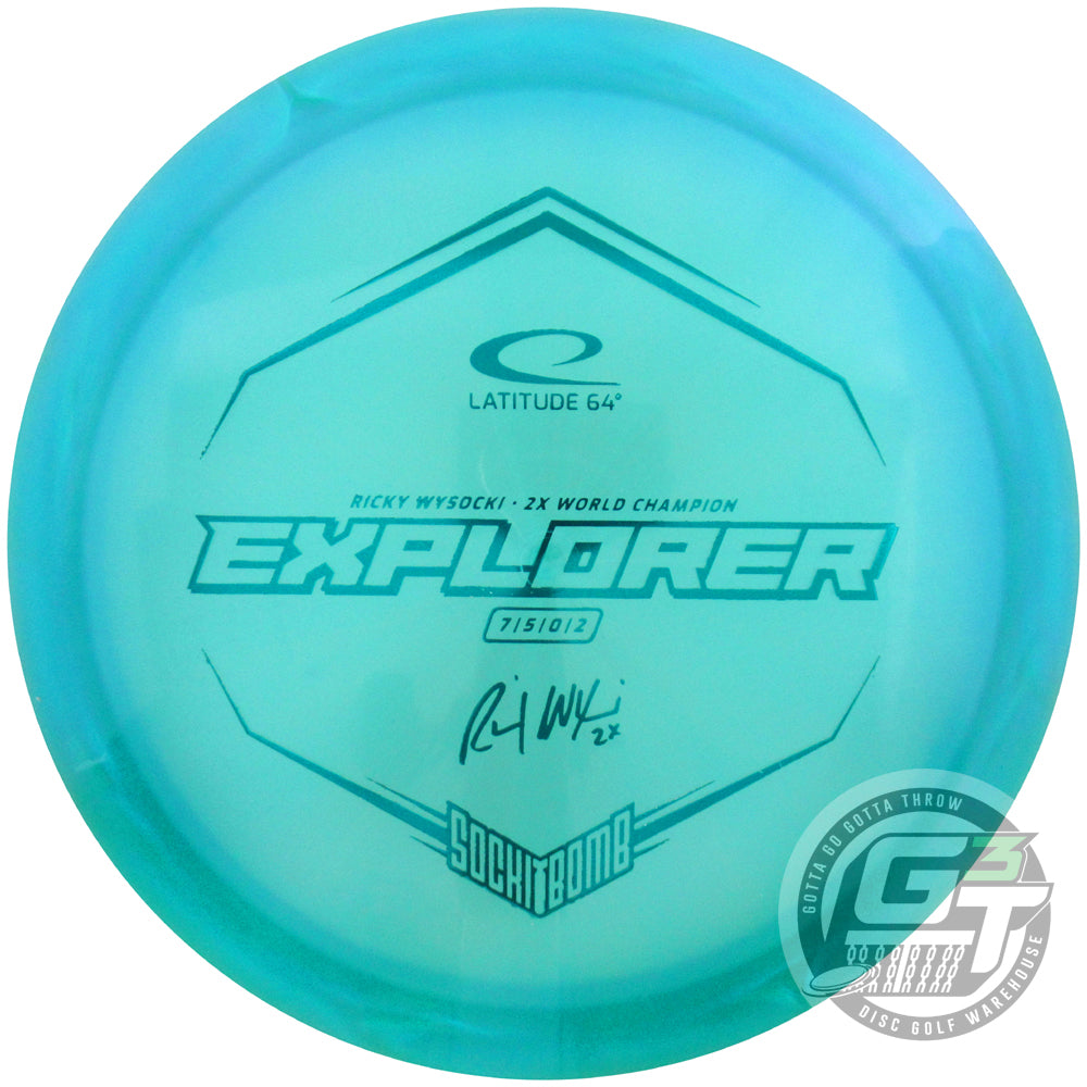 Latitude 64 Limited Edition Ricky Wysocki Sockibomb Chameleon Opto Ice Explorer Fairway Driver Golf Disc