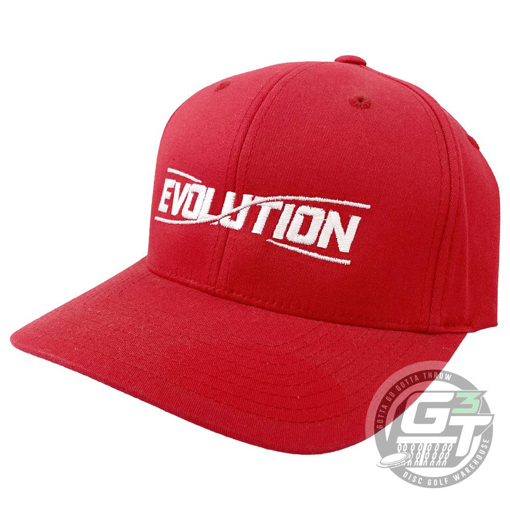 Discmania Apparel S / M / Red Discmania Evolution Logo FlexFit Disc Golf Hat
