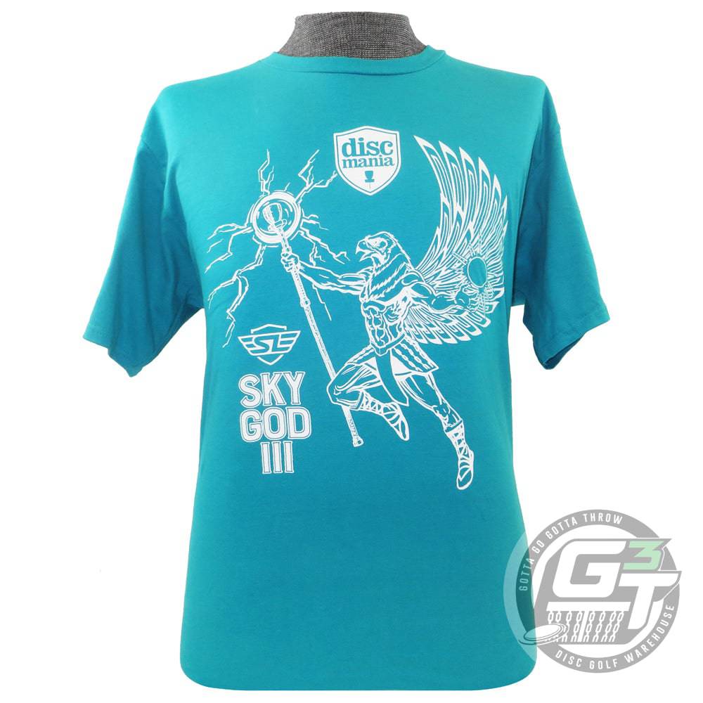 Discmania Apparel M / Teal Discmania Simon Lizotte Sky God III Short Sleeve Disc Golf T-Shirt
