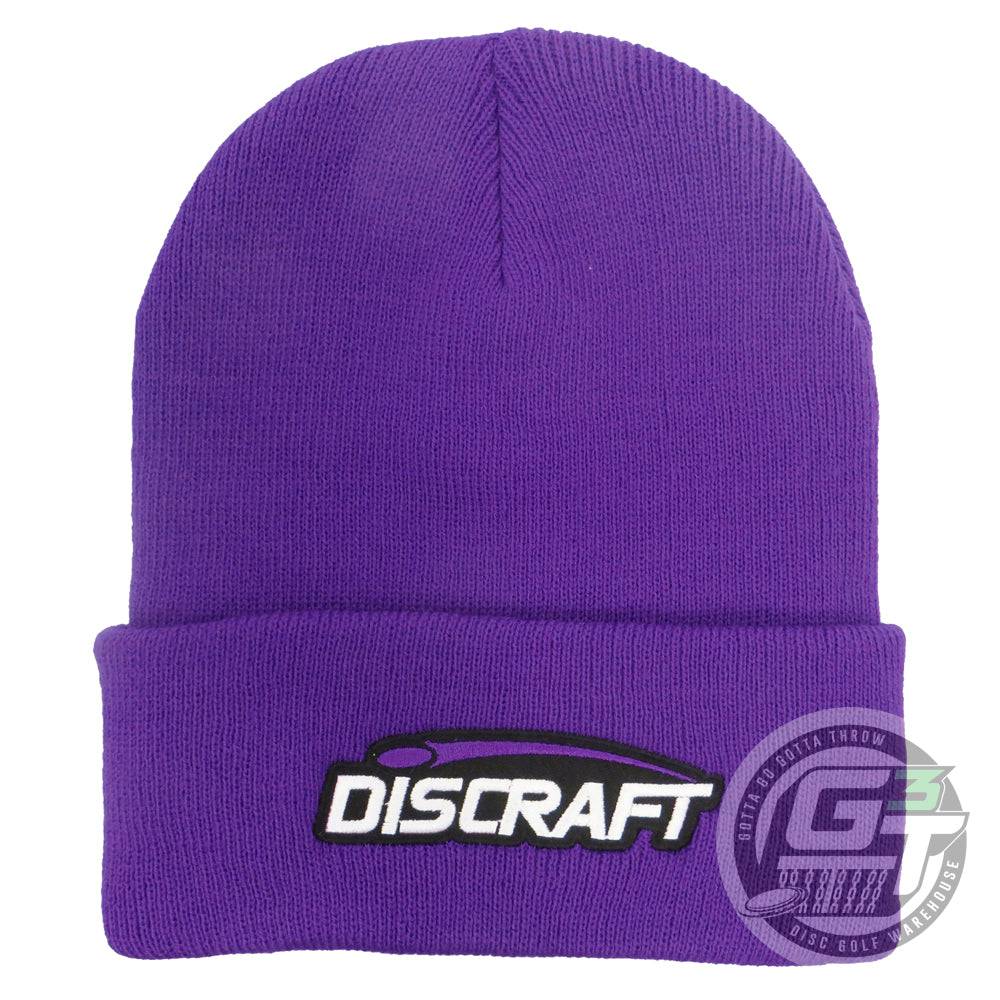 Discraft Apparel Purple Discraft Logo Knit Cuffed Beanie Winter Disc Golf Hat