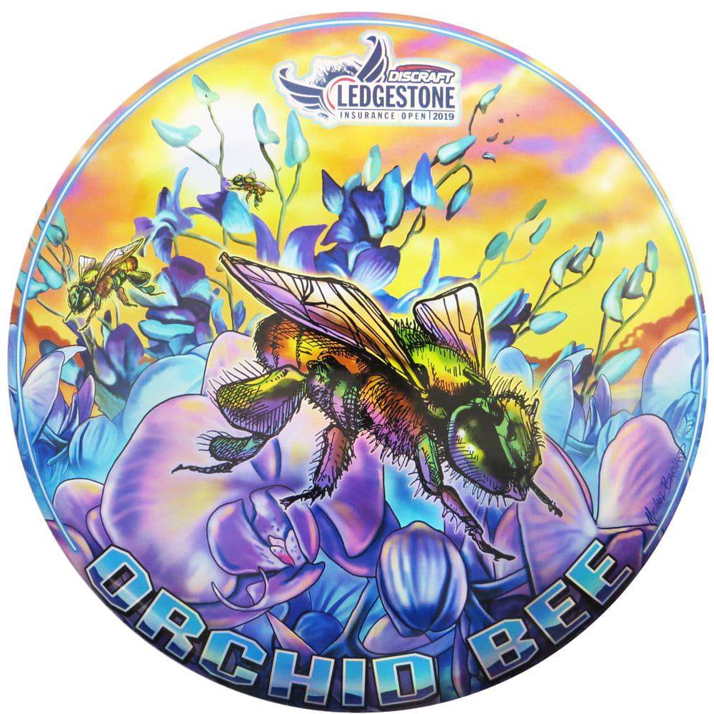 Discraft Golf Disc Orchid Bee / 177-180g Discraft Limited Edition 2019 Ledgestone Open Full Foil SuperColor ESP Buzzz Midrange Golf Disc