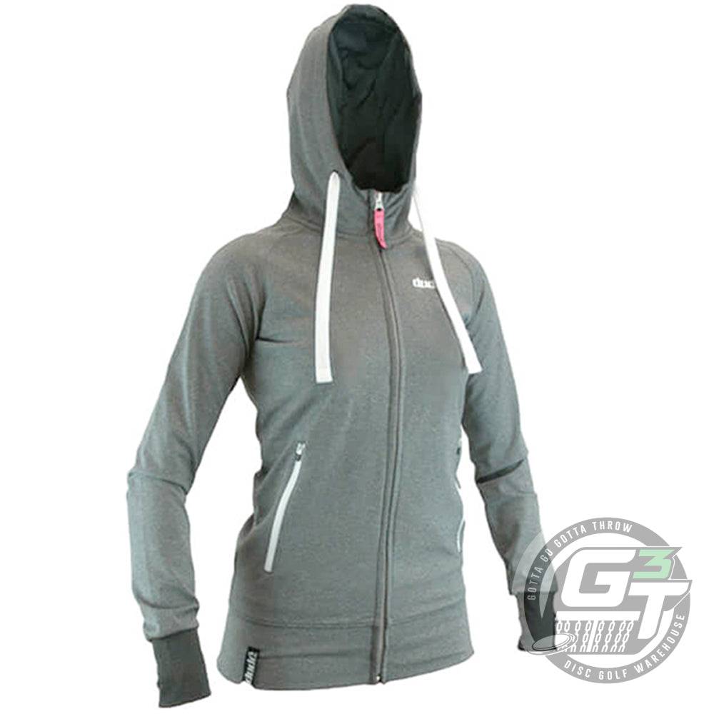 DUDE Ladies Inspire Tech Hoodie Fleece Disc Golf Jacket - Gotta Go Gotta Throw