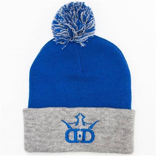 Dynamic Discs DD Logo Knit Pom Beanie Winter Disc Golf Hat - Gotta Go Gotta Throw