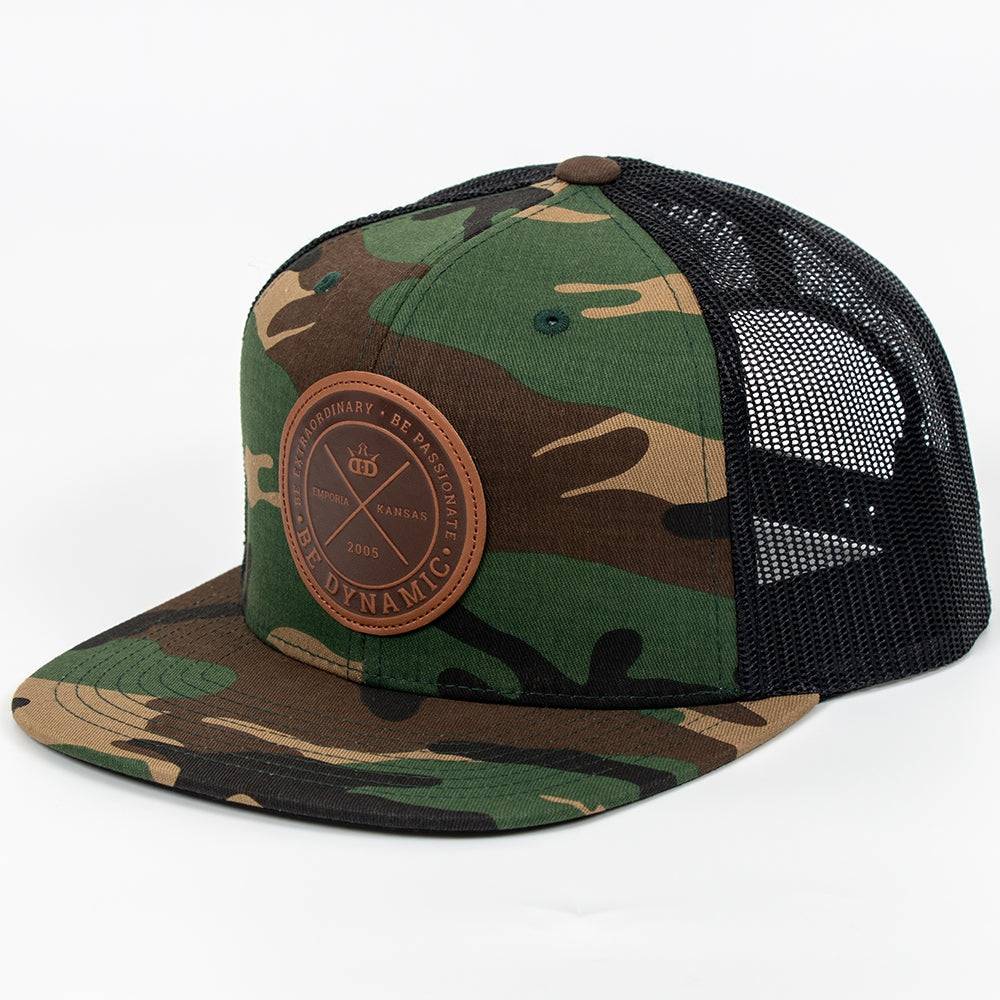 Dynamic Discs Foundation Leather Patch Snapback Mesh Disc Golf Hat - Gotta Go Gotta Throw