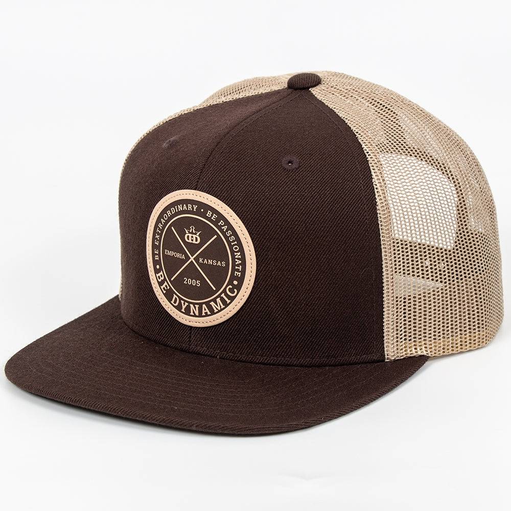 Dynamic Discs Foundation Leather Patch Snapback Mesh Disc Golf Hat - Gotta Go Gotta Throw