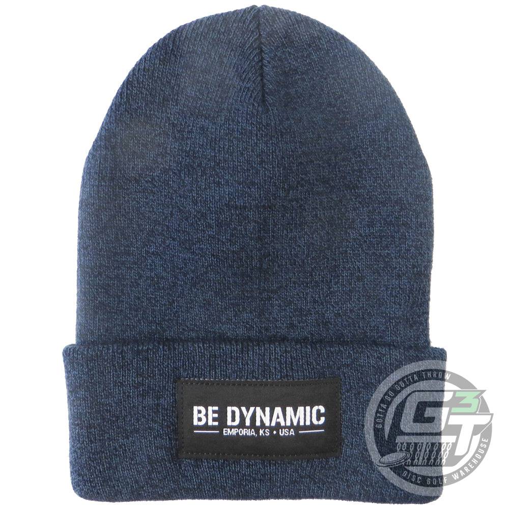 Dynamic Discs Apparel Heather Navy Blue Dynamic Discs Patrol Cuff Knit Beanie Winter Disc Golf Hat