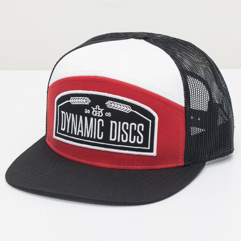 Dynamic Discs Apparel Red / White Dynamic Discs Wheat Arched Snapback Mesh Disc Golf Hat