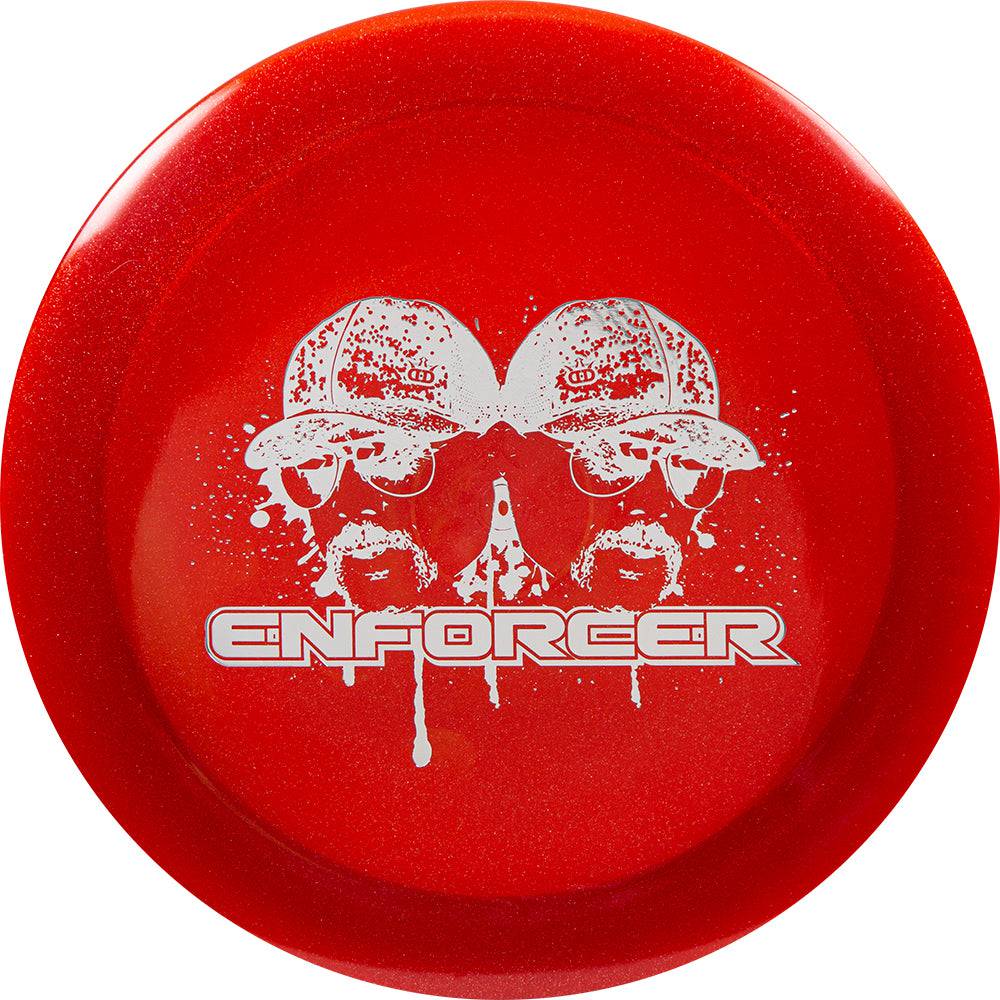 Dynamic Discs Golf Disc Dynamic Discs Limited Edition Mustache Metallic Lucid Enforcer Distance Driver Golf Disc