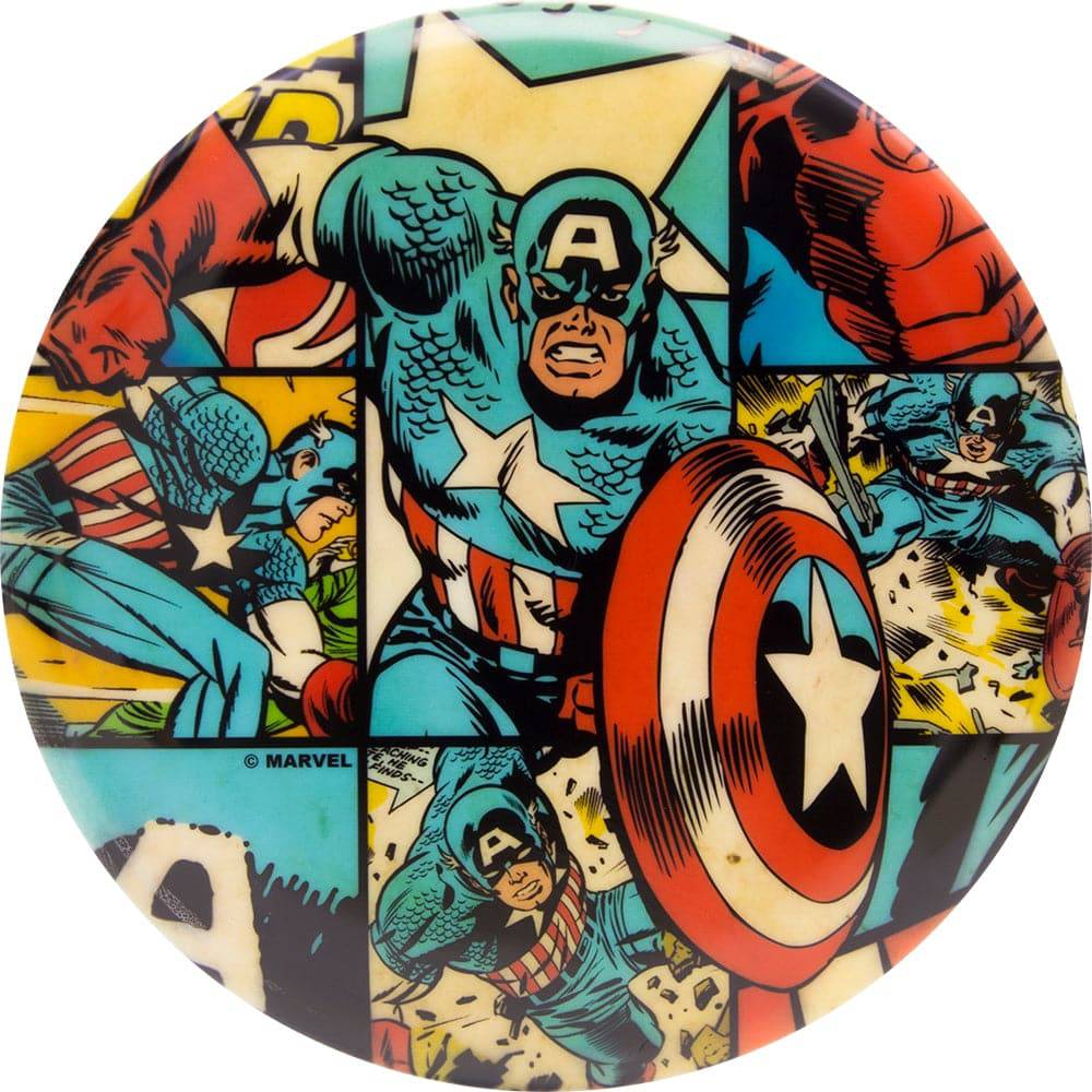 Dynamic Discs Golf Disc Dynamic Discs Marvel Captain America DyeMax Comic Panel Fuzion Justice Midrange Golf Disc