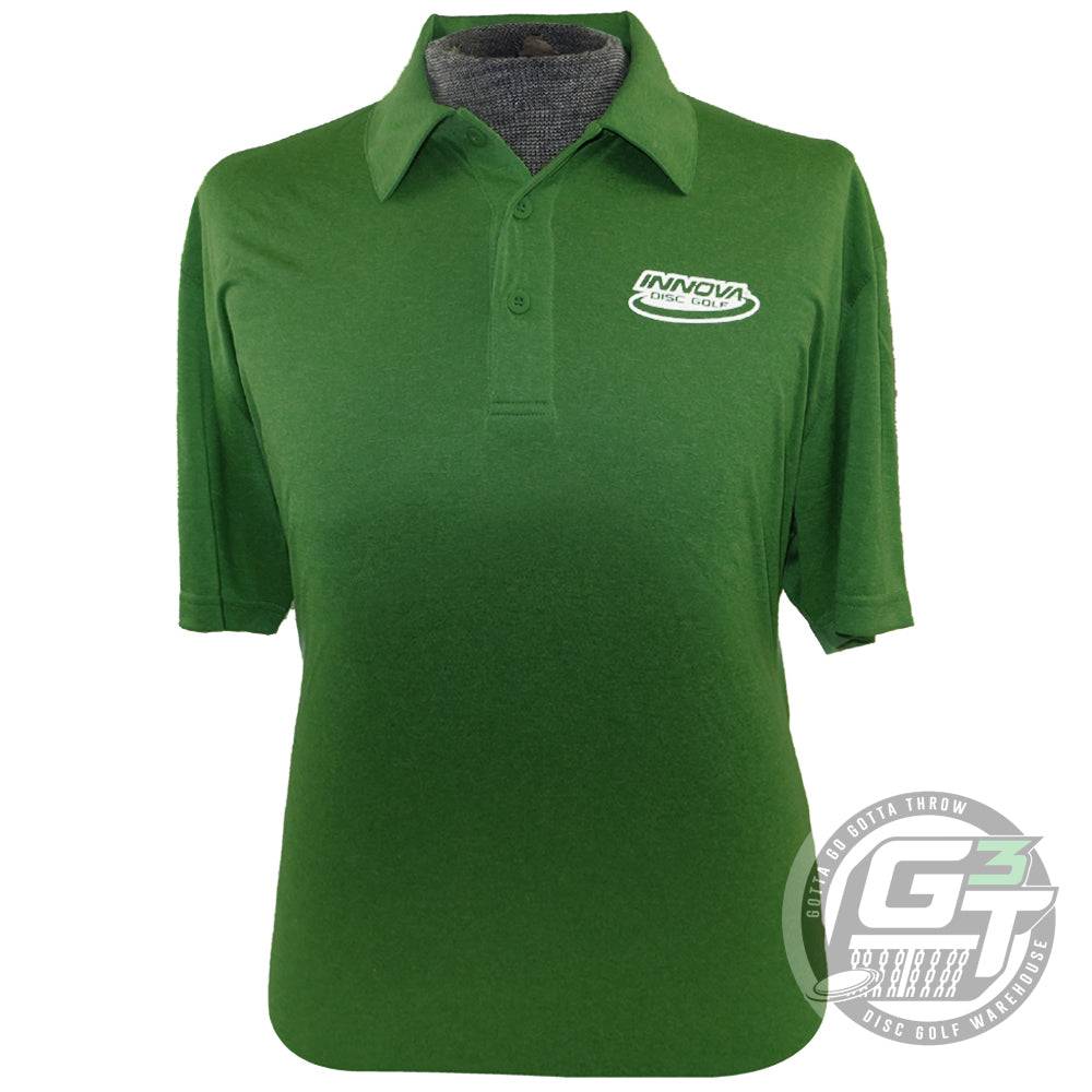Innova Apparel S / Heather Green Innova Contender Short Sleeve Performance Disc Golf Polo Shirt