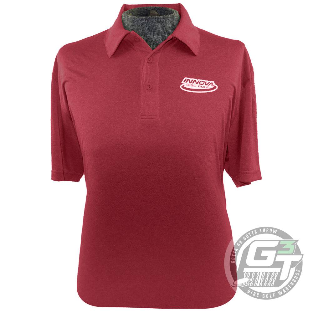 Innova Apparel S / Heather Red Innova Contender Short Sleeve Performance Disc Golf Polo Shirt