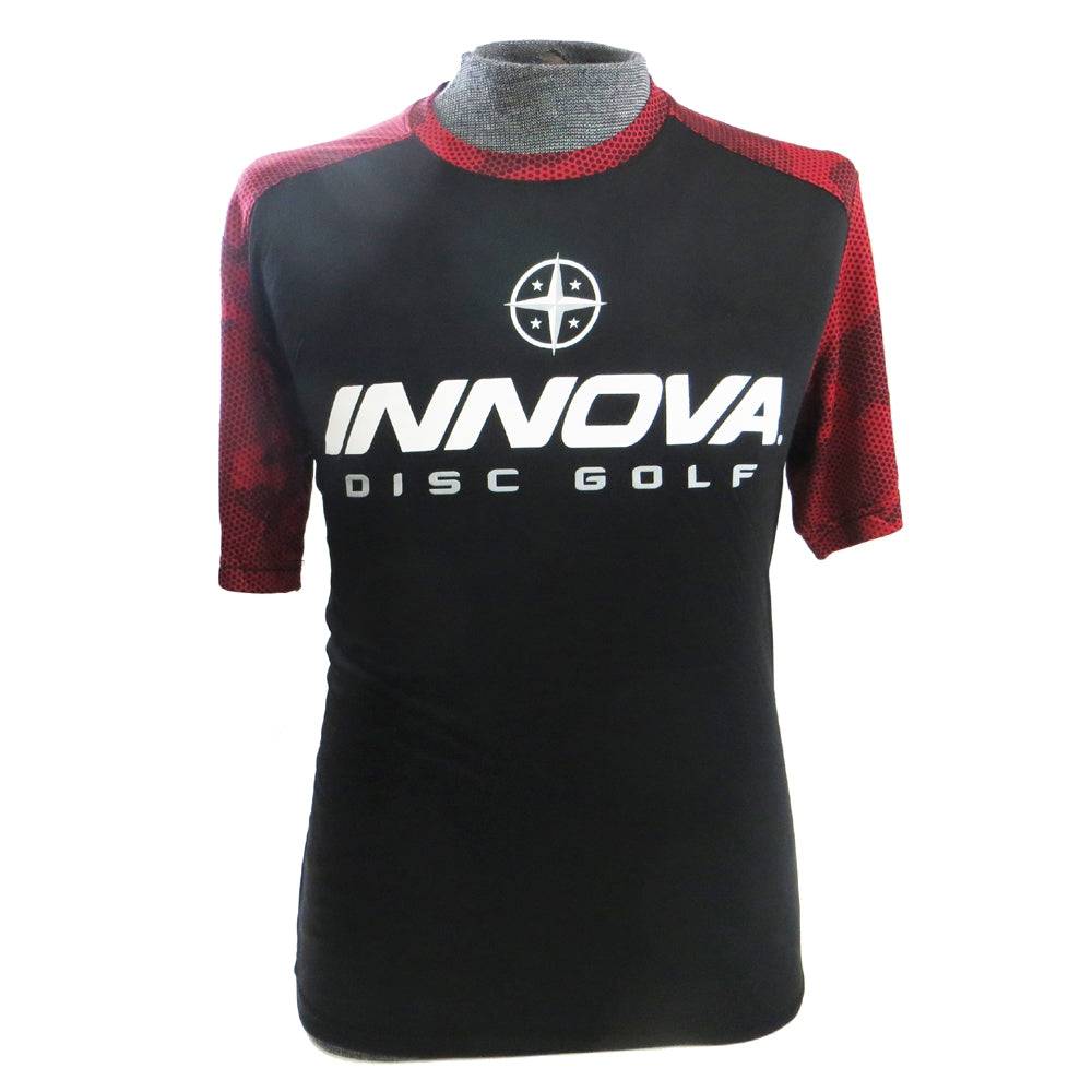 Innova Rising Star Hex Camo Short Sleeve Performance Disc Golf Jersey - Gotta Go Gotta Throw