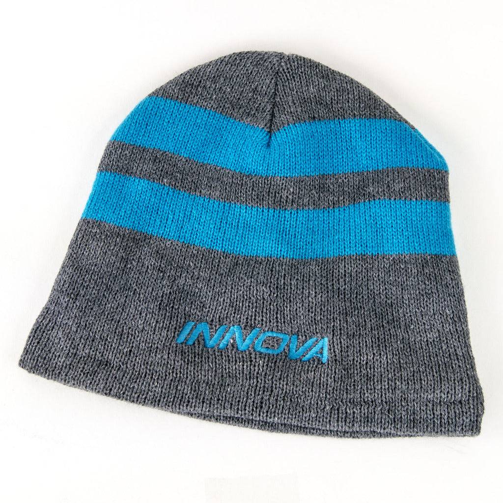 Innova Striped Fleece Lined Knit Beanie Winter Disc Golf Hat - Gotta Go Gotta Throw