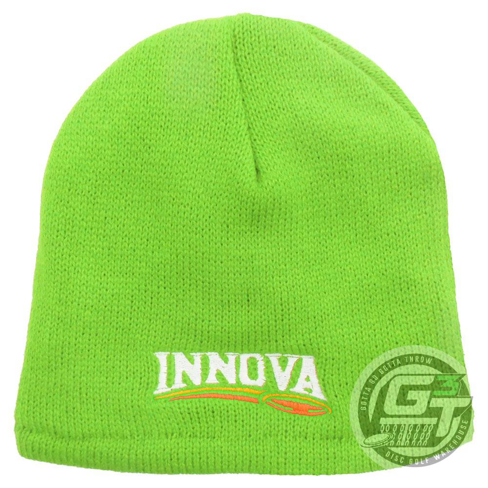 Innova Apparel Green Innova Trailhead Fleece-Lined Knit Beanie Winter Disc Golf Hat