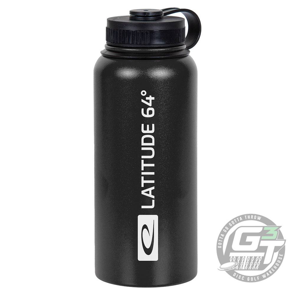 Latitude 64 Golf Discs Accessory Black Latitude 64 Logo 32 oz. Stainless Steel Insulated Water Bottle