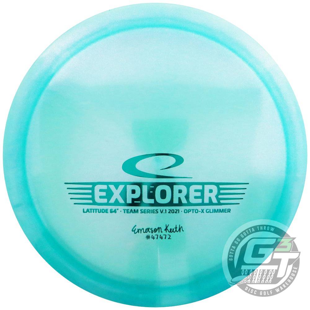 Latitude 64 Golf Discs Golf Disc Latitude 64 Limited Edition 2021 Team Series V1 Emerson Keith Glimmer Opto-X Explorer Fairway Driver Golf Disc