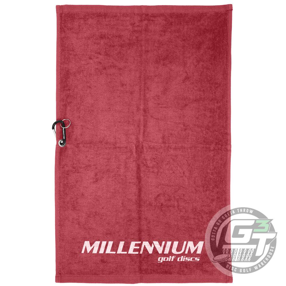 Millennium Golf Discs Accessory Burgundy Millennium Golf Discs Logo Disc Golf Towel