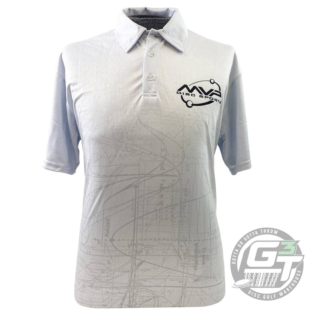 MVP Disc Sports Apparel M / White MVP Disc Sports Graph Sublimated Short Sleeve Performance Disc Golf Polo Shirt