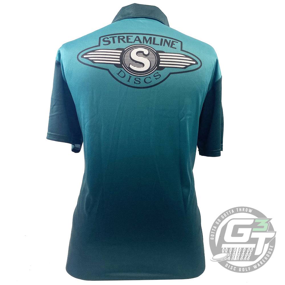 Streamline Discs Apparel Streamline Discs Stripes Sublimated Short Sleeve Performance Disc Golf Polo Shirt