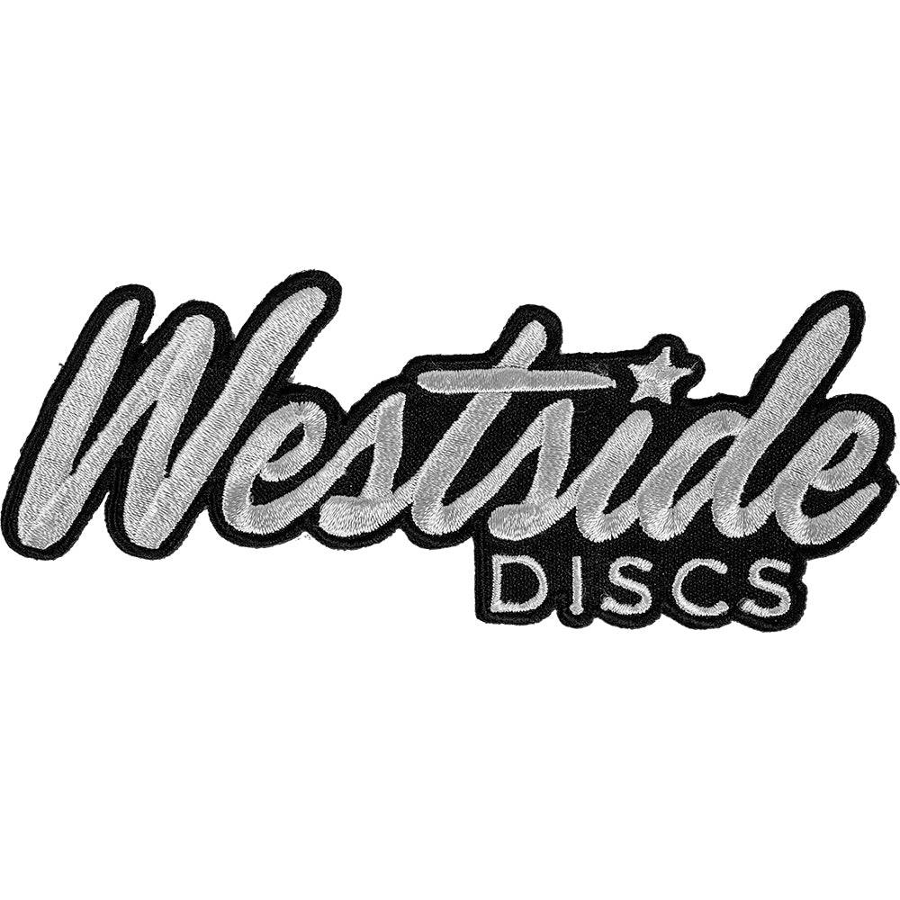 Westside Discs Accessory Silver Westside Discs Cursive Iron-On Disc Golf Patch