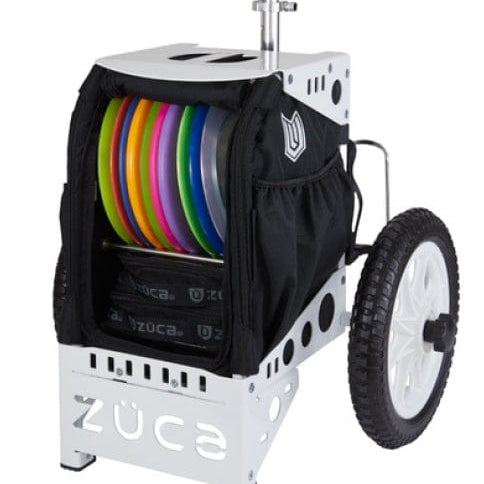 ZUCA Cart White / Black - Paul Ulibarri Logo ZUCA Paul Ulibarri Compact Disc Golf Cart