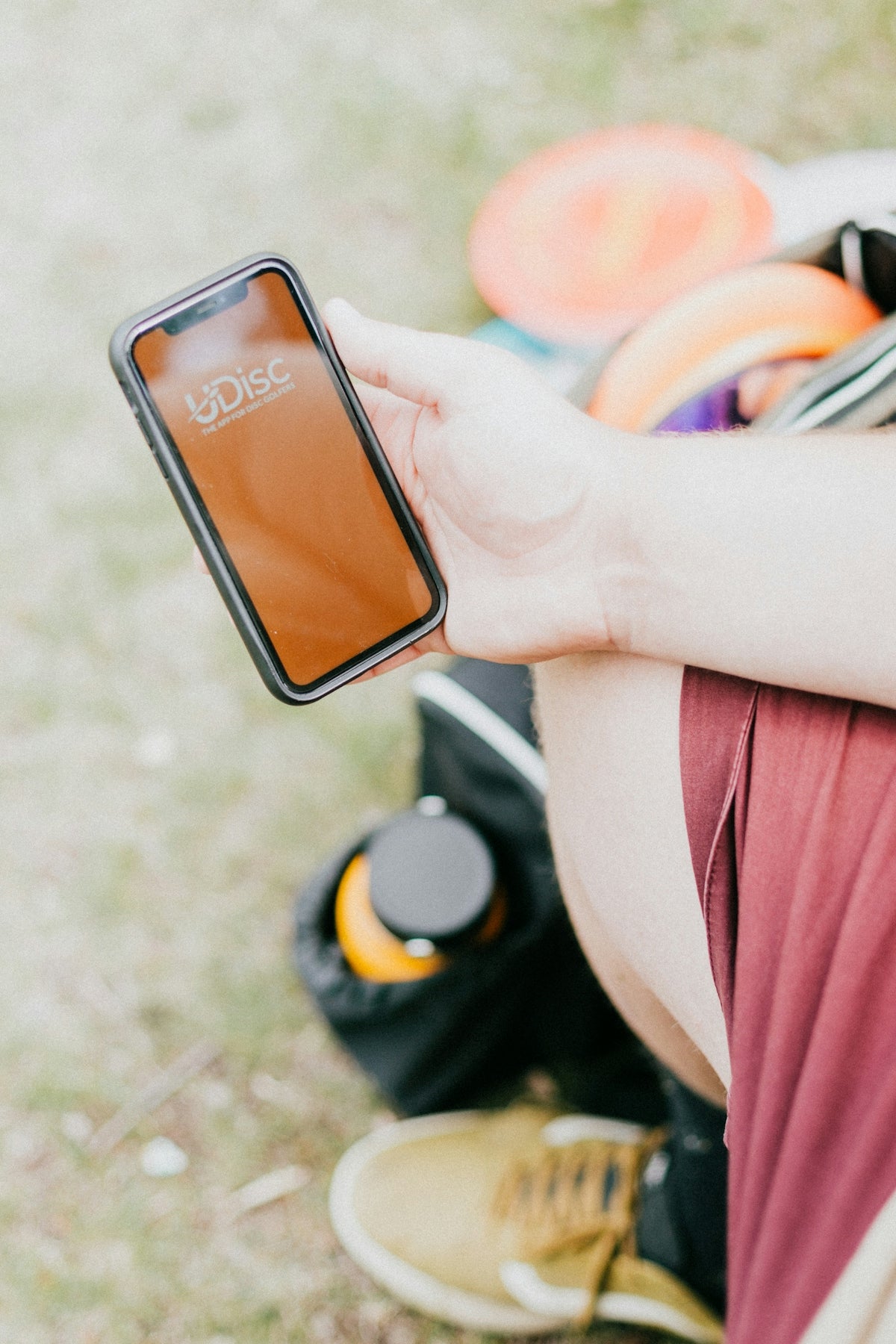 a person holding a cell phone