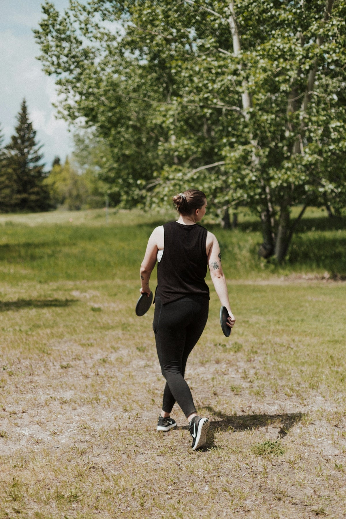 a man running on a path
