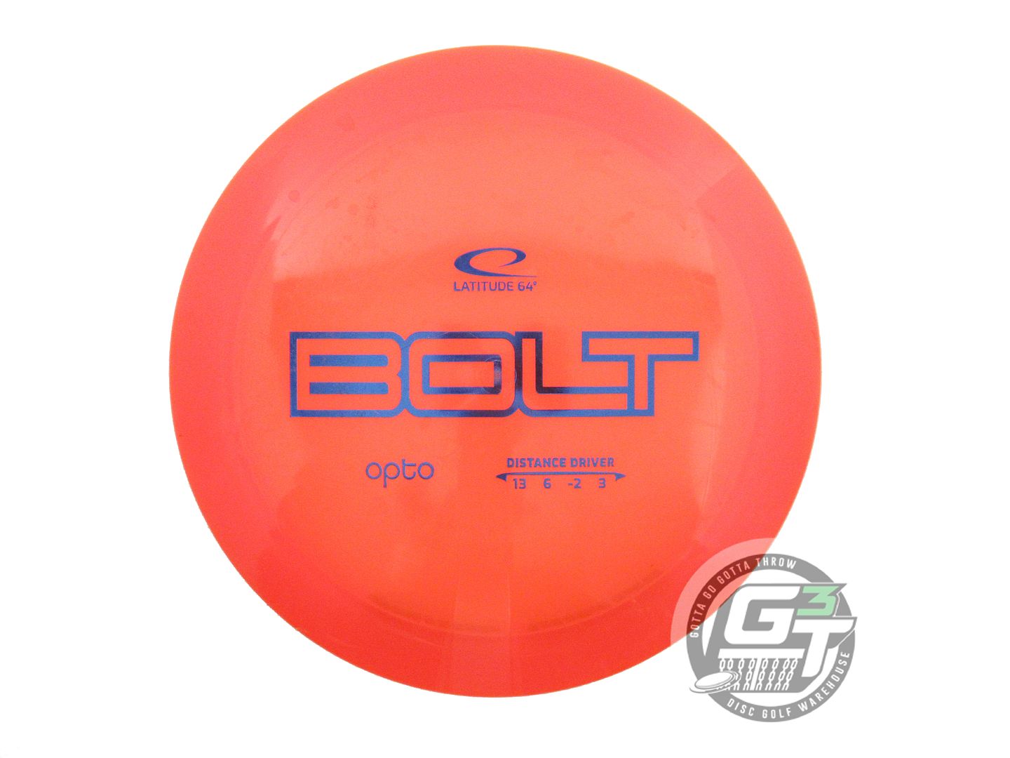 USED Latitude 64 Opto Bolt 175g Orange Blue Foil Distance Driver Golf Disc