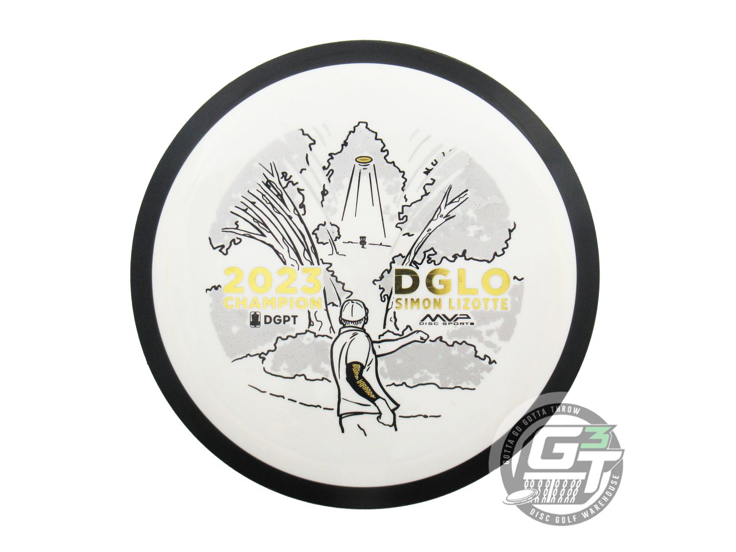 USED MVP Disc Sports [LIZOTTE] DGLO Neutron Wave 174g White Driver Golf Disc