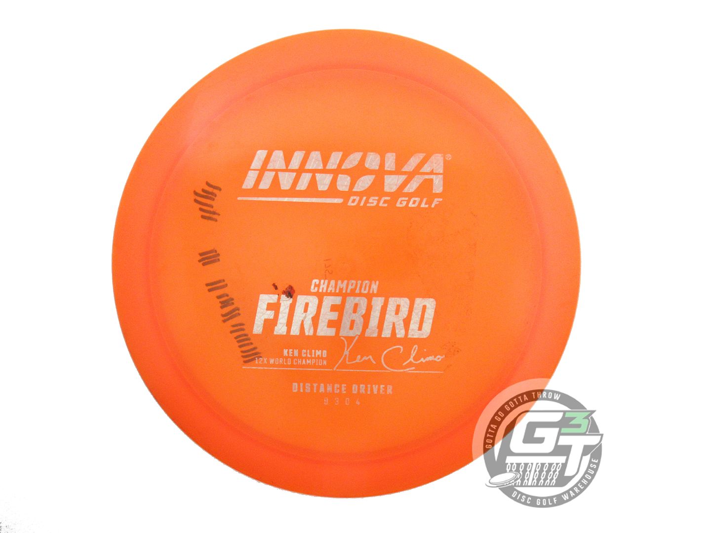 USED Innova Champion Firebird 175g Orange Silver Foil Distance Driver Golf Disc