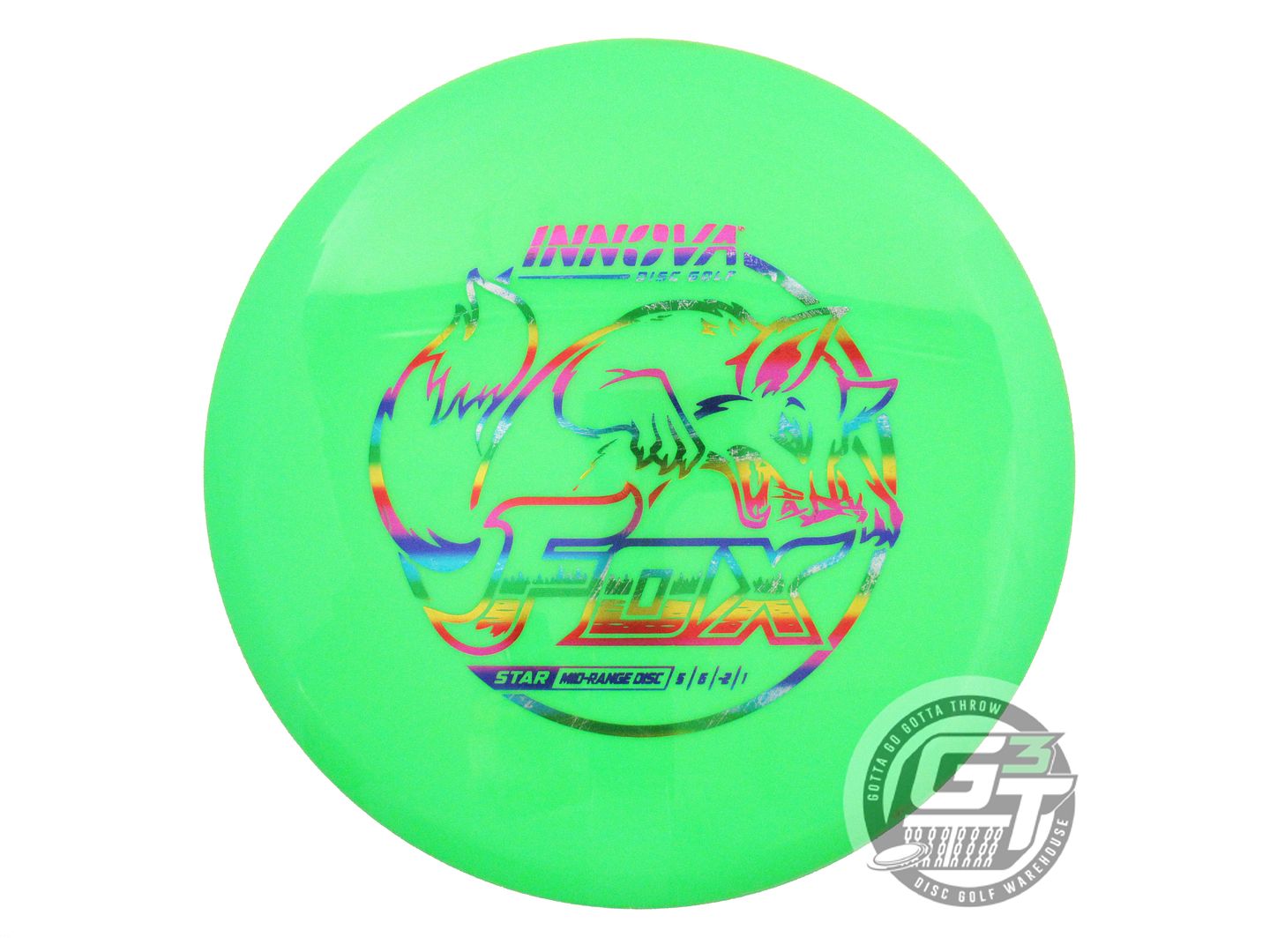 USED Innova Star Fox 180g Green Rainbow Foil Midrange Golf Disc