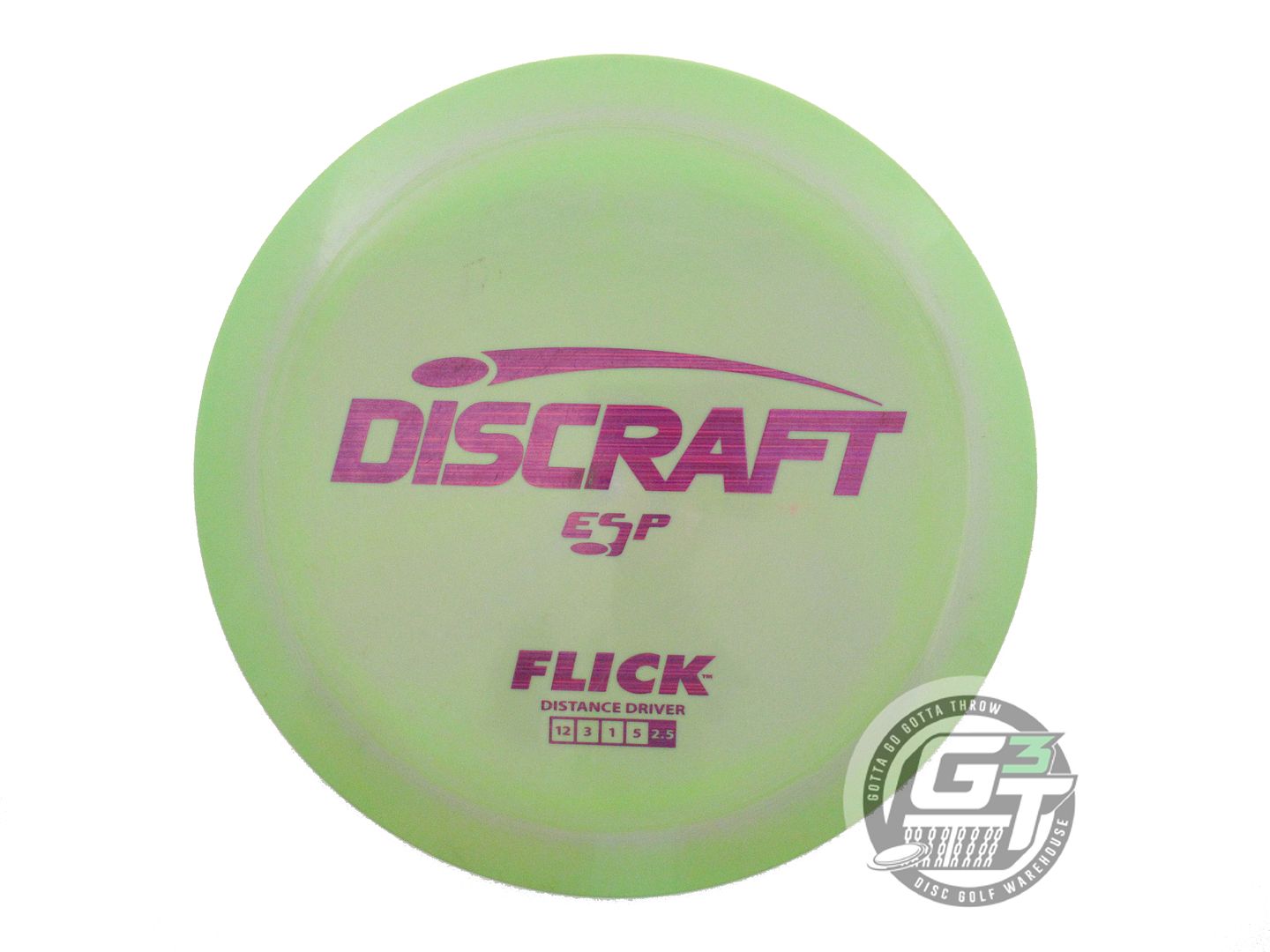 USED Discraft ESP Flick 164g Olive-Gray Purple Laser Foil Distance Driver Disc