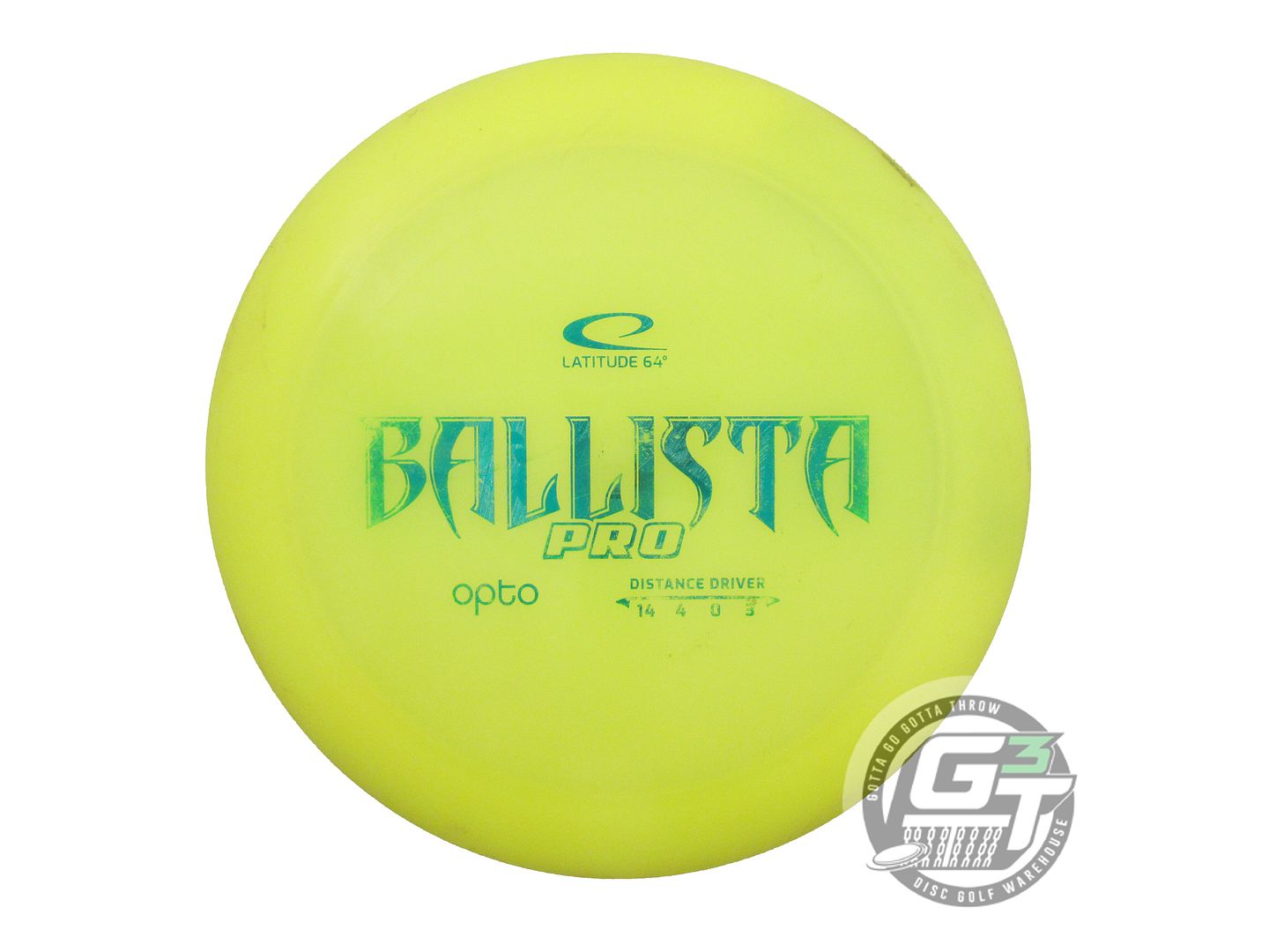 USED Latitude 64 Opto Ballista Pro 169g Yellow Blue Foil Distance Driver Disc
