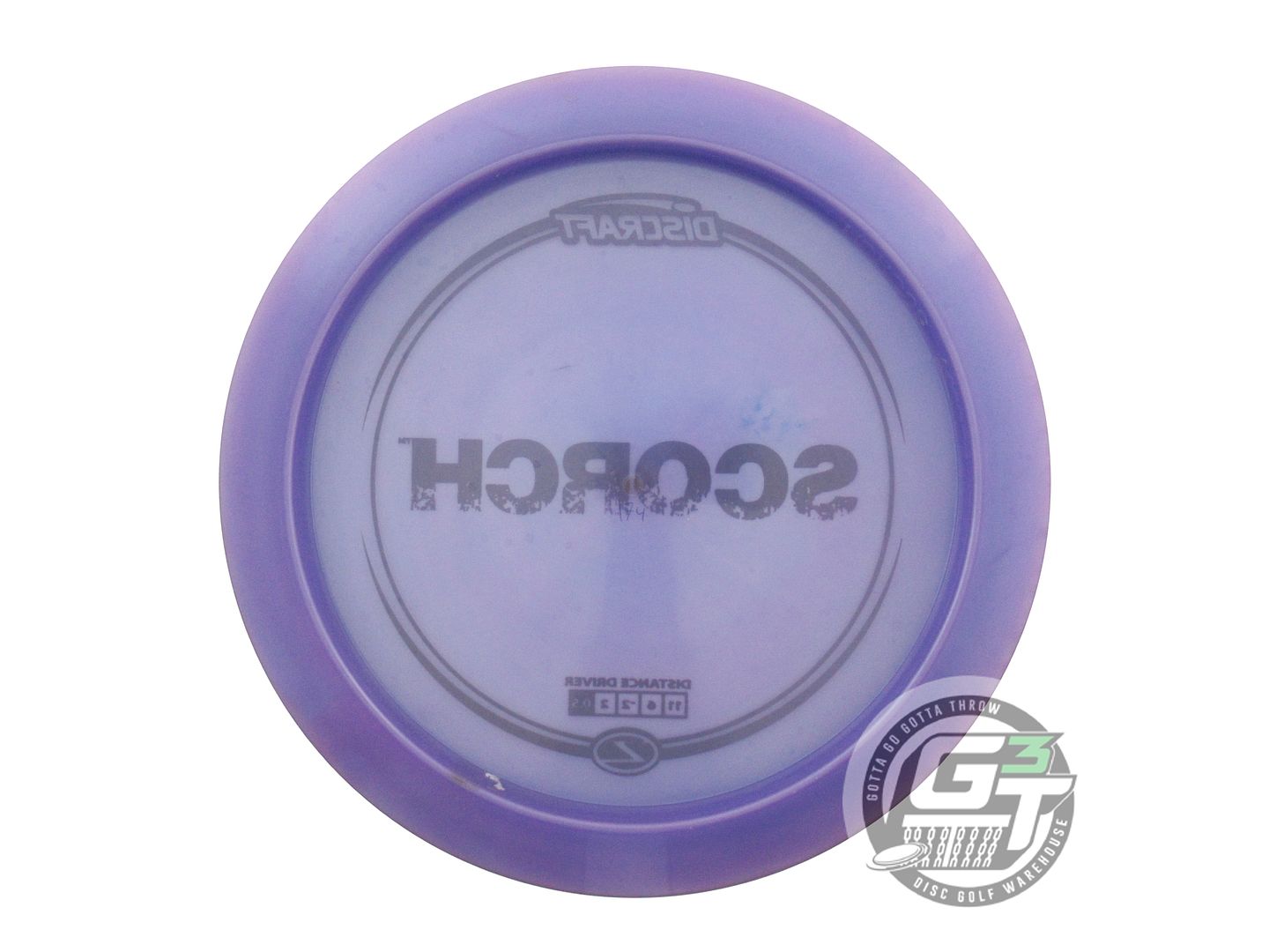 USED Discraft Z Scorch 174g Purple Black Stamp Distance Driver Golf Disc
