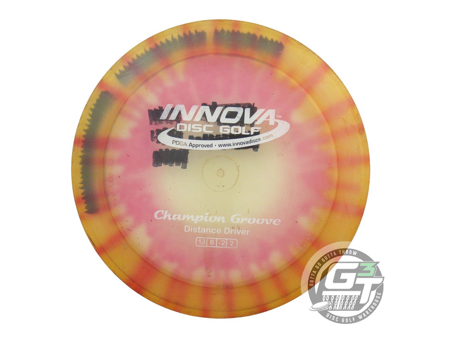 USED Innova I-DYE Champion Groove 174g Yellow Burst Distance Driver Golf Disc