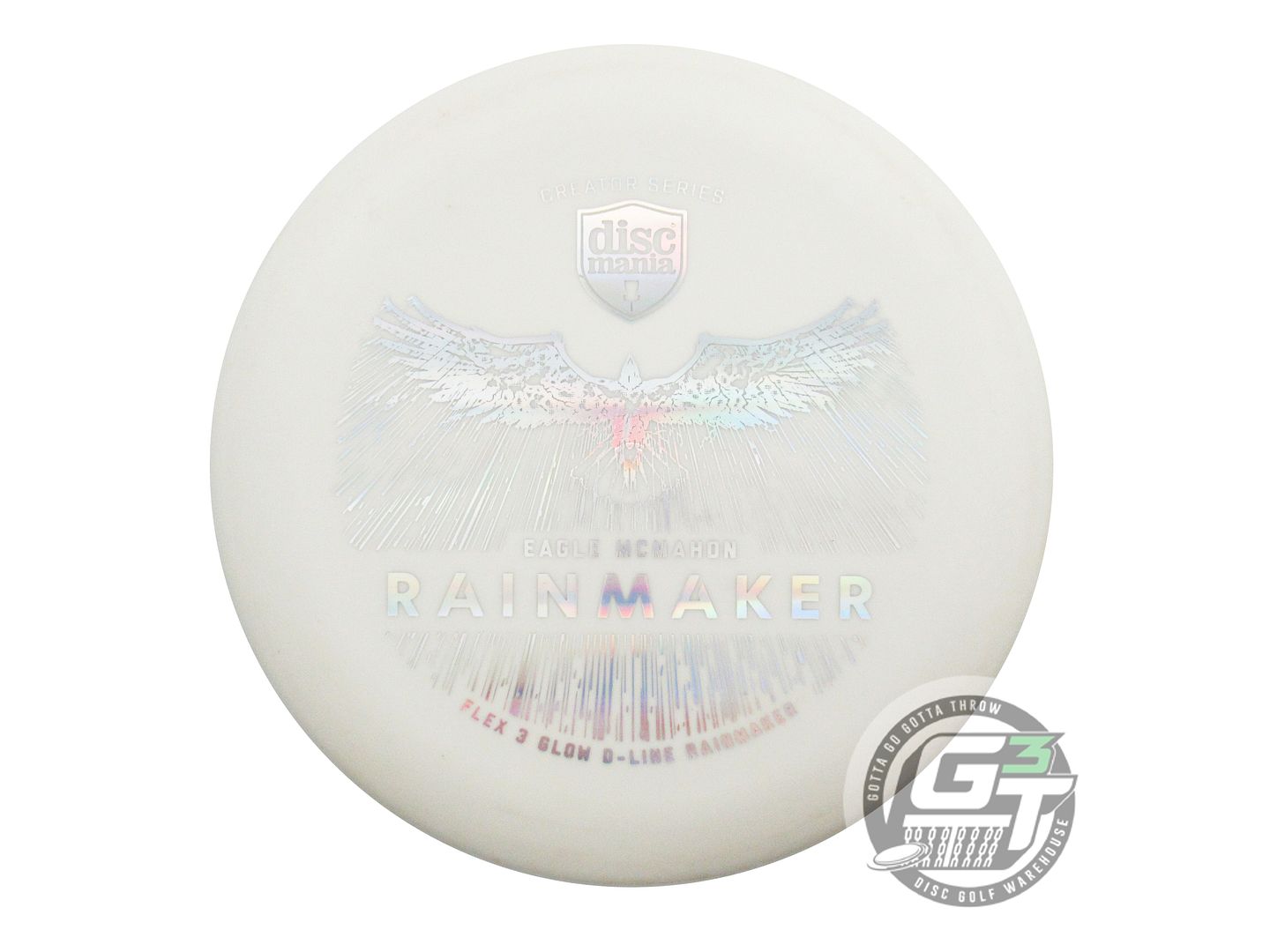 USED DiscMania [McMAHON] Glow D-Line Flex 3 Rainmaker 175g White Putter Disc