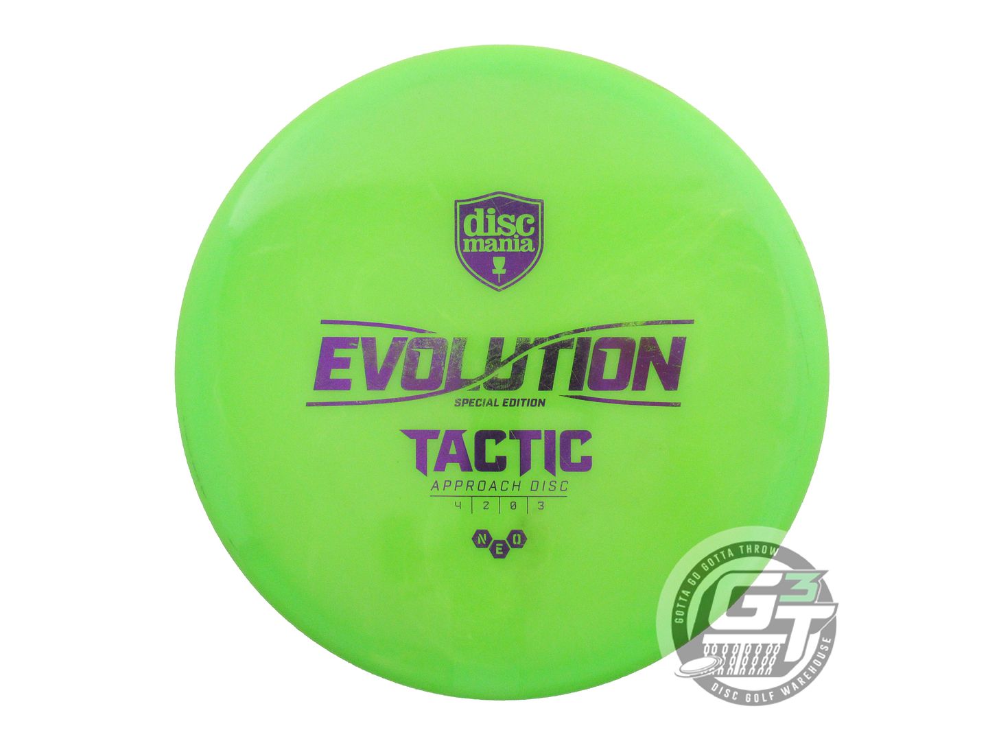 USED DiscMania [SE] Neo Tactic 175g Lime Purple foil Putter Golf Disc