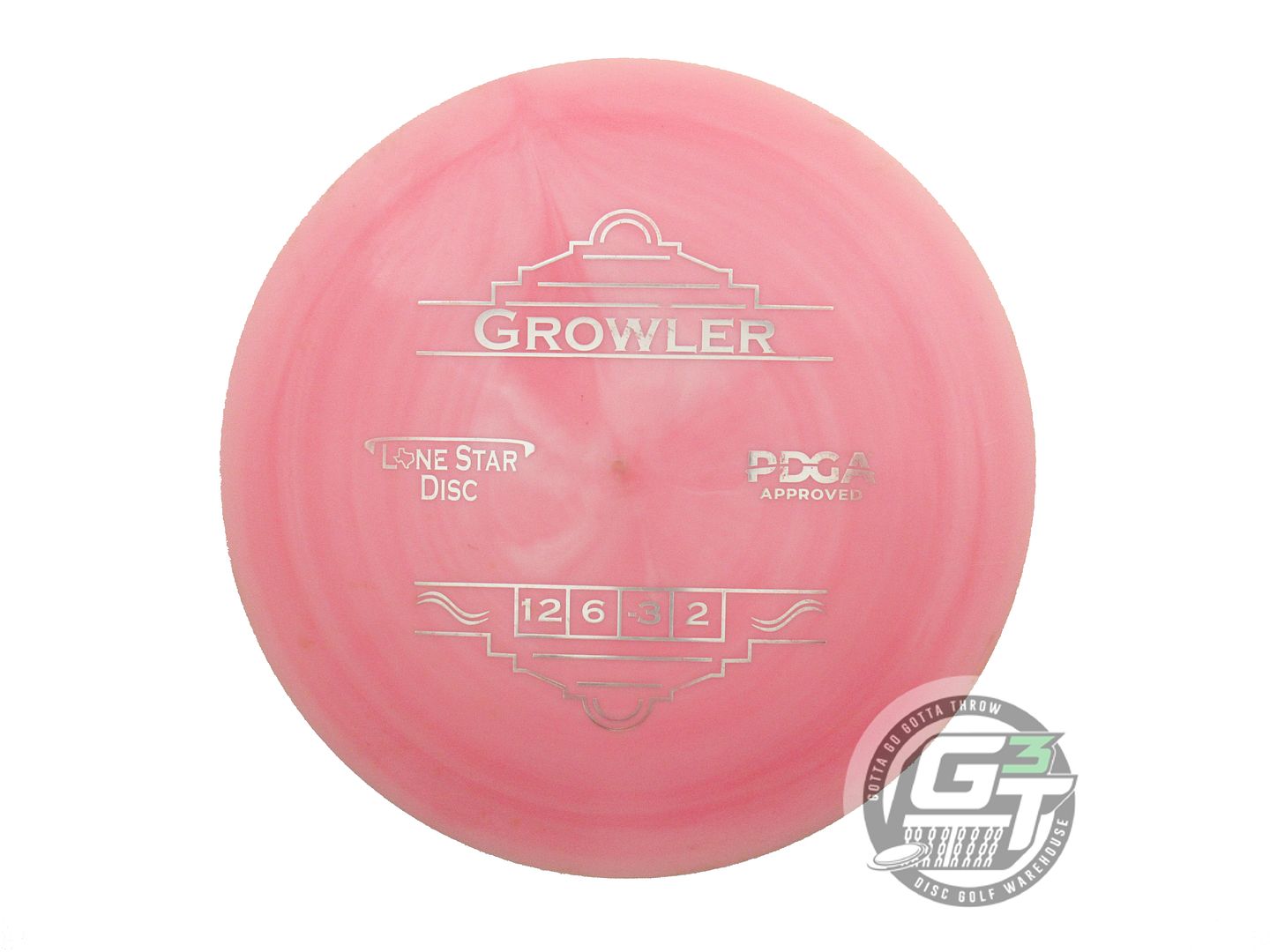 USED Lone Star Bravo Growler 174g Pink Silver Foil Distance Driver Golf Disc