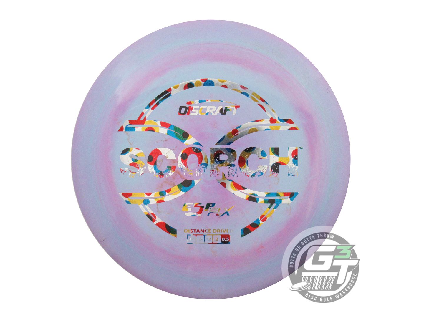 USED Discraft ESP FLX Scorch 173g Purple-Blue Wonder Bread Distance Driver Disc