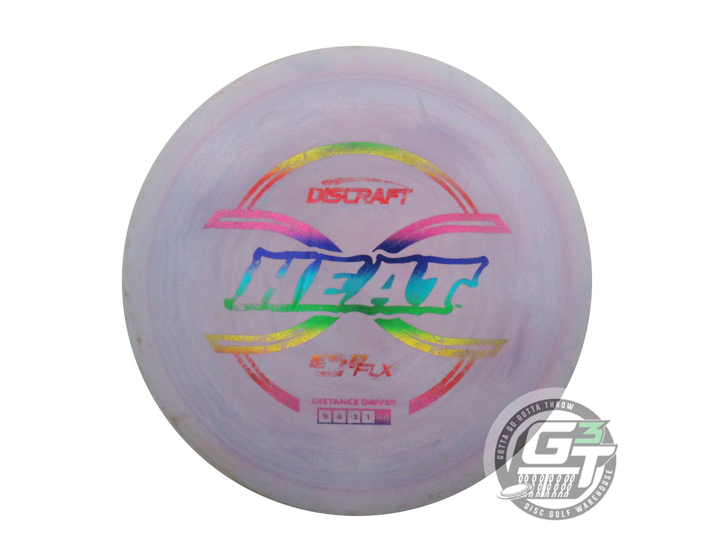 USED Discraft ESP FLX Heat 173g Lilac Rainbow Foil Distance Driver Golf Disc
