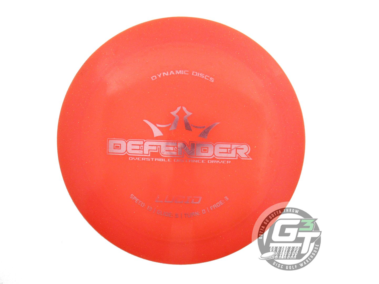 USED Dynamic Discs Lucid Defender 173g Orange Silver Foil Distance Driver Disc