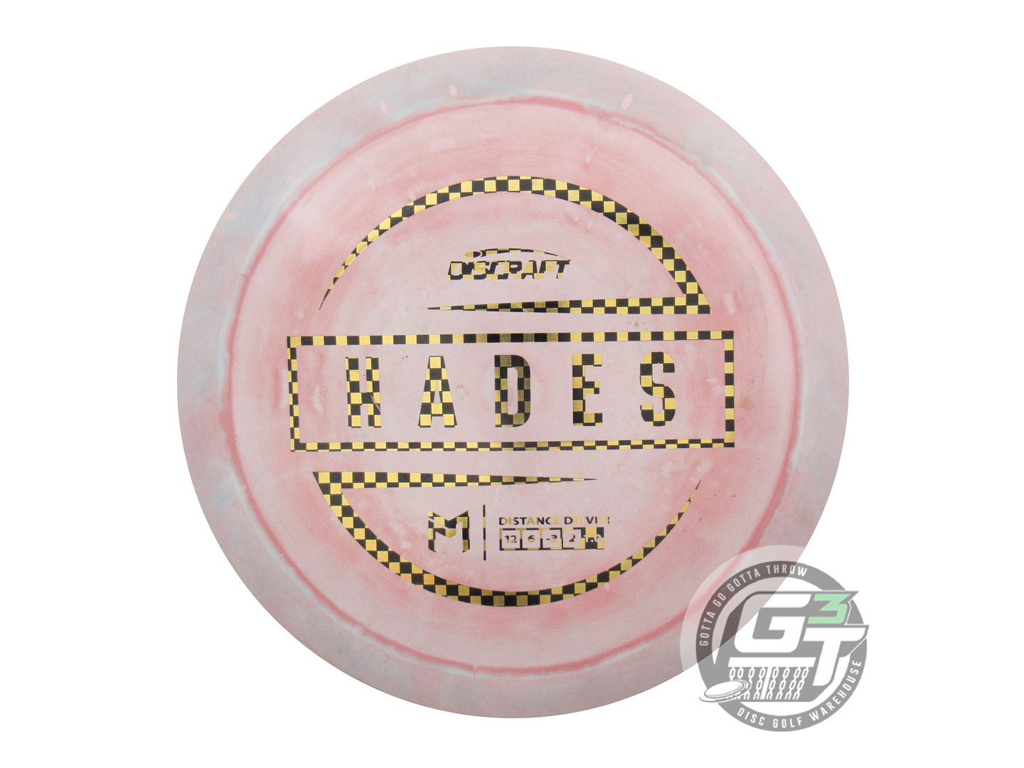 USED Discraft [McBETH] ESP Hades 169g Pink-Sky Blue WARPED Driver Golf Disc