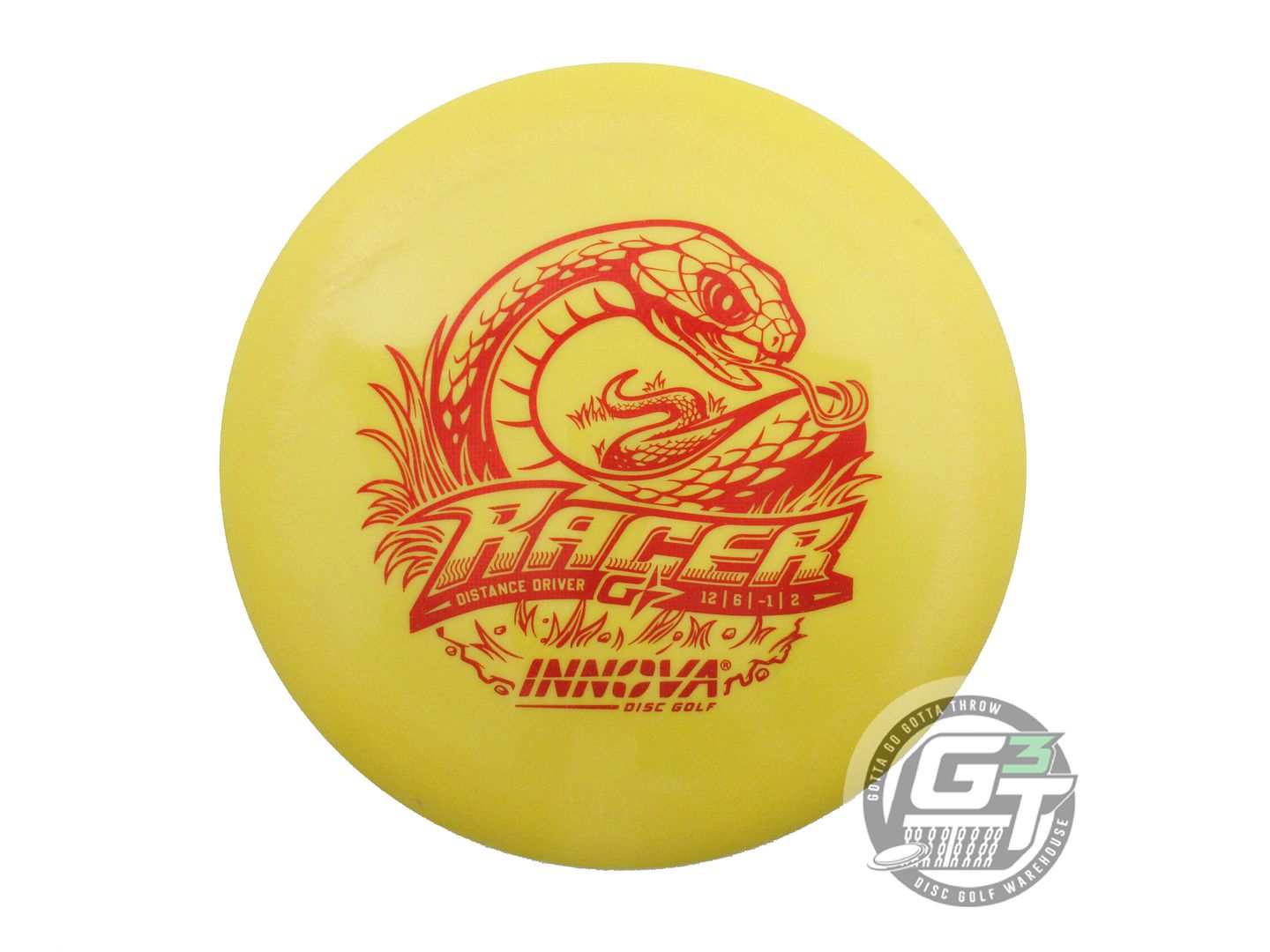USED Innova GStar Racer 175g Yellow Red Glitter Foil Distance Driver Golf Disc